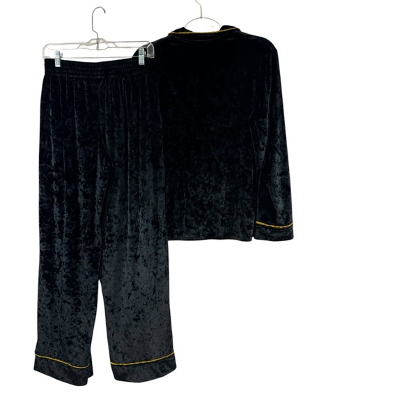Sofia Intimates by Sofia Vergara Women's Crushed Velvet Pajama Set Black Sz M - Picture 4 of 12